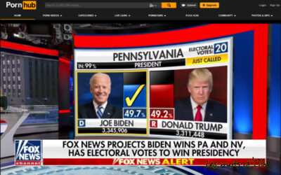 Dernière tendance sur Pornhub: Fox News annonçant la victoire de Biden