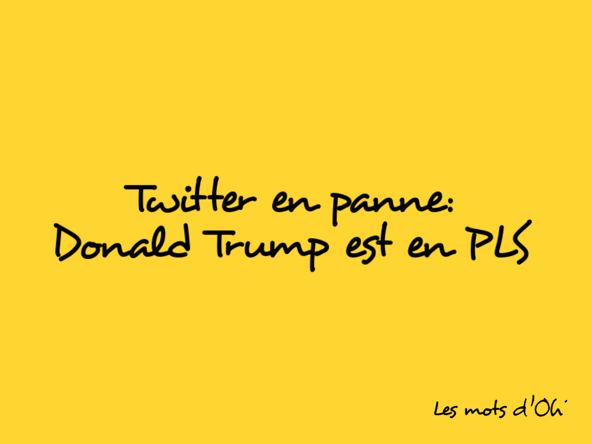  Twitter en panne: Donald Trump est en PLS