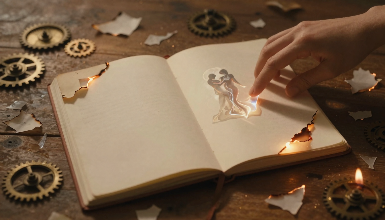 0643001-A solitary notebook lies open on a weath-ZImageSwarmUI_Z-Image-Turbo-FP8Mix